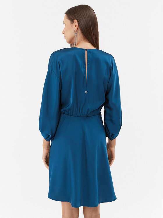 Please Please Sukienka koktajlowa A1UYAP7000 Turkusowy Regular Fit