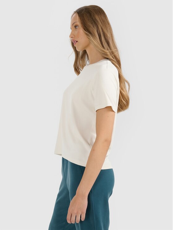 4F 4F T-shirt 4FRAW25TTSHF3282-12S Bianco Regular Fit