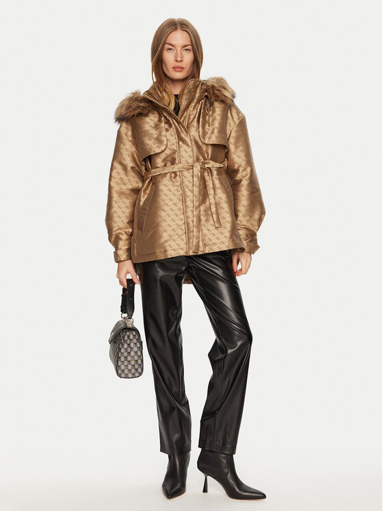 Guess Guess Parka Elly W4BL35 WFIR2 Brūns Regular Fit