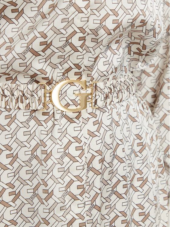 Guess Guess Rochie tip cămașă W5RK40 WF1T2 Gri Regular Fit