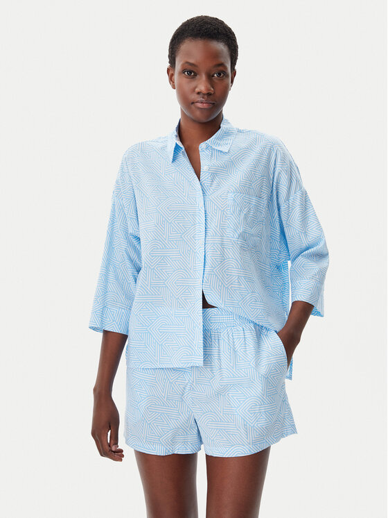 DKNY DKNY Pidžama YI50046 Svijetloplava Regular Fit