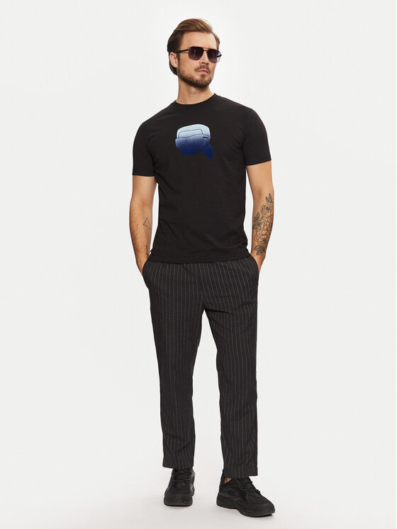 KARL LAGERFELD KARL LAGERFELD Tričko 755426 551242 Čierna Regular Fit