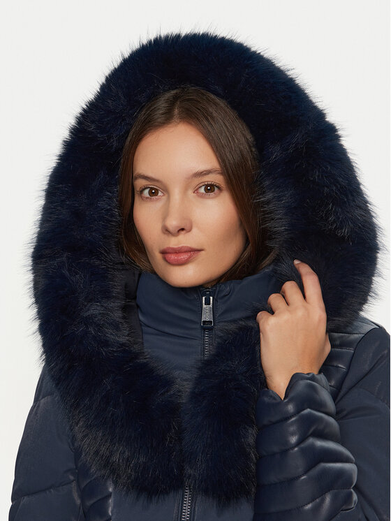 Guess Guess Daunenjacke New Oxana W4BL61 WGLZ0 Dunkelblau Regular Fit
