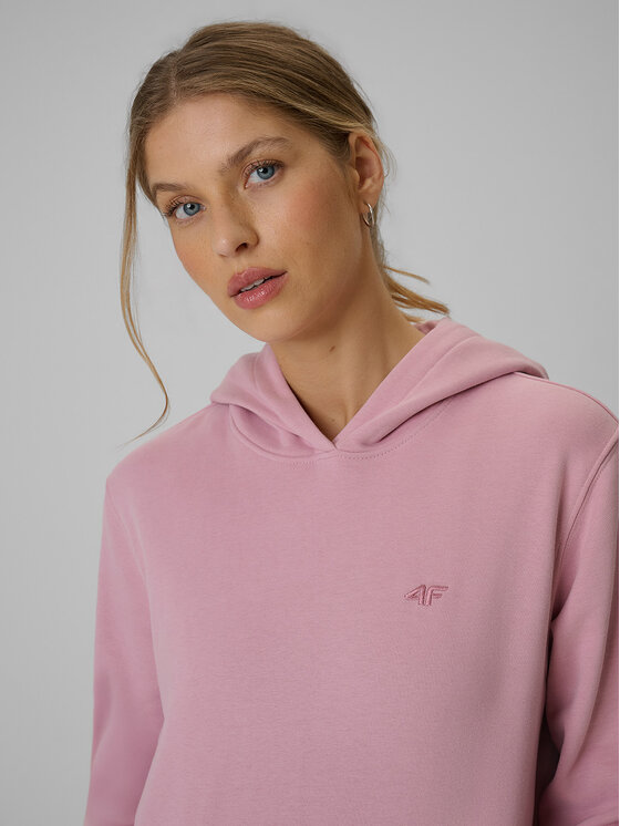 4F 4F Bluza BASIC+ Różowy jasny Relaxed Fit