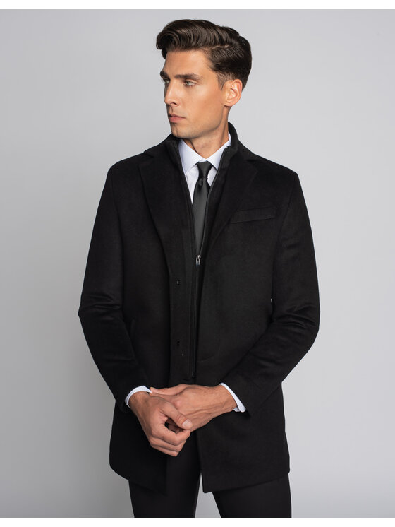 Borgio Męski Płaszcz, rozmiar 62, Czarny, seveso