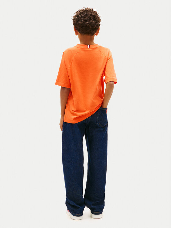 Tommy Hilfiger Tommy Hilfiger T-särk Smiley Flag KB0KB10269 Oranž Regular Fit