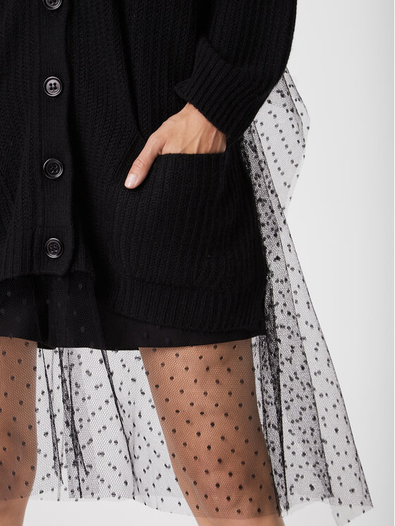 Cardigan 1R3KA04M Nero Relaxed Fit