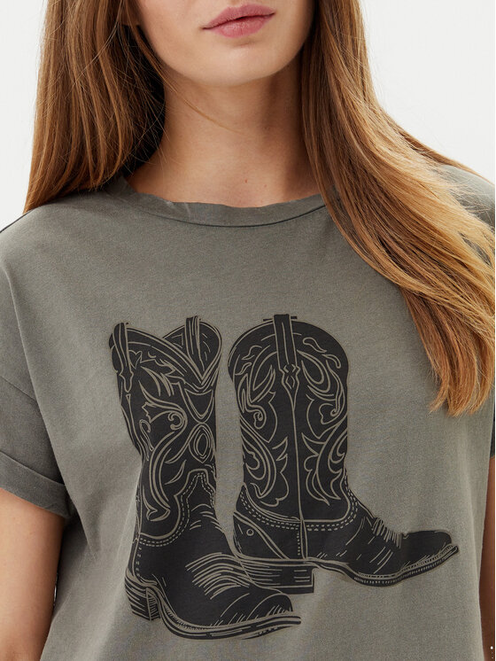 Noisy May Noisy May T-shirt 27030135 Grigio Regular Fit