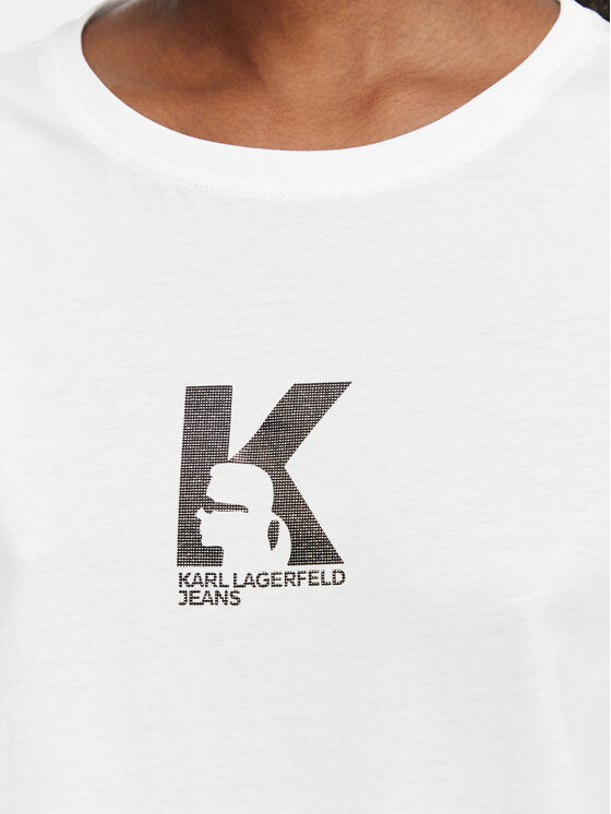 Karl Lagerfeld Jeans Karl Lagerfeld Jeans T-Shirt B3W17018 Biały Regular Fit