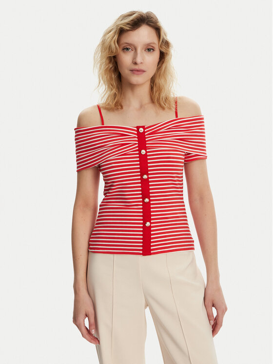 Morgan Morgan Halenka 241-DROPEZ Červená Slim Fit