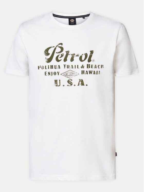 Petrol Industries Petrol Industries Tricou M-1040-TSR600 Alb Regular Fit