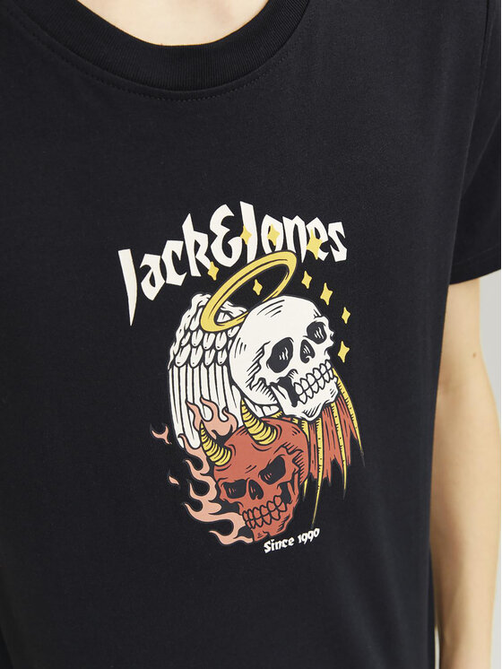 Jack&Jones Junior Jack&Jones Junior Majica Seven Skull 12263213 Črna Standard Fit