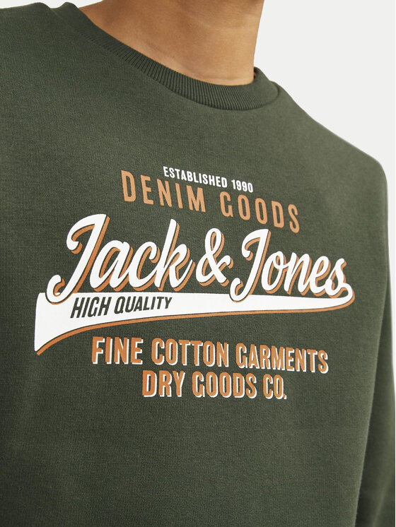 Jack&Jones Junior Jack&Jones Junior Majica dugih rukava Logo 12258840 Zelena Regular Fit