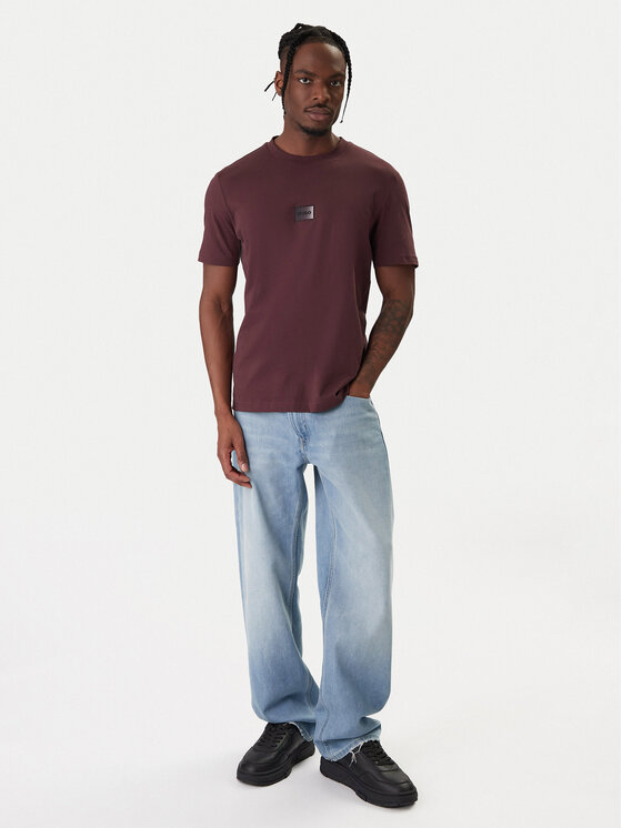 HUGO HUGO Футболка Danotie 50553124 Коричневий Regular Fit