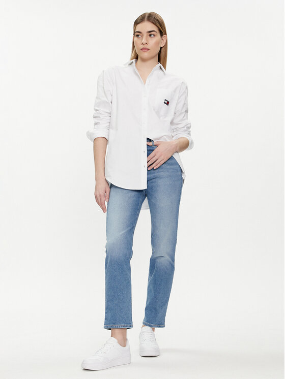 Tommy Jeans Tommy Jeans Džinsai Julie DW0DW17615 Mėlyna Straight Fit