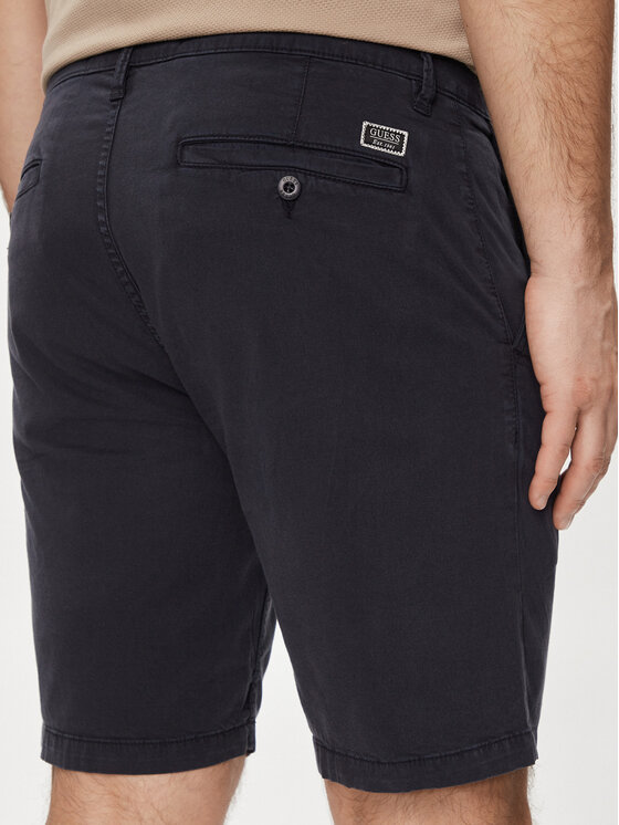 Guess Guess Kratke hlače M4GD13 WG3OA Tamnoplava Chino Fit