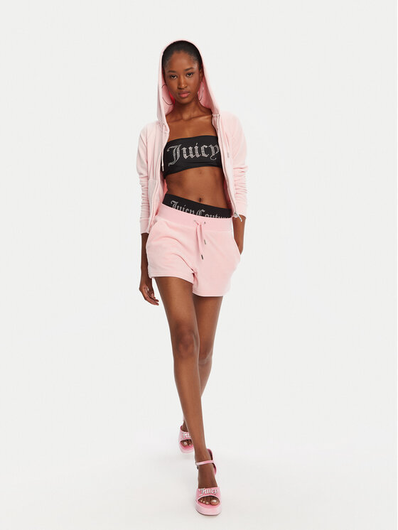 Juicy Couture Juicy Couture Majica dugih rukava Madison JCWA122001 Ružičasta Slim Fit