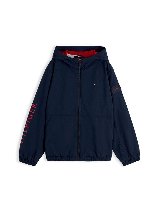 Tommy Hilfiger Tommy Hilfiger Geacă Windbreaker Graphic KB0KB10587 Bleumarin Regular Fit
