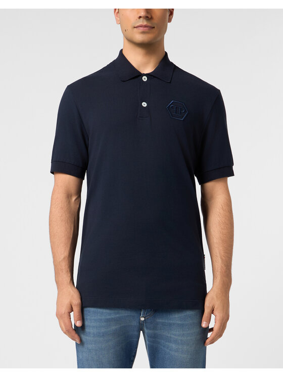 PHILIPP PLEIN PHILIPP PLEIN Polokošeľa 31301 Tmavomodrá Slim Fit