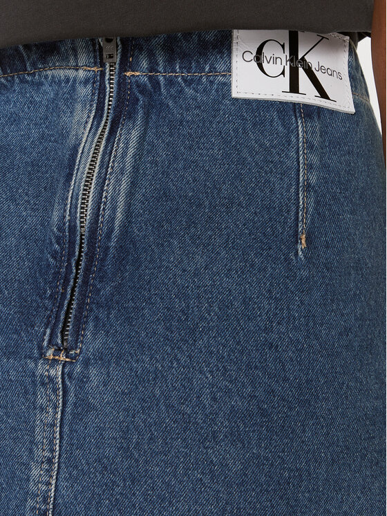 Calvin Klein Jeans Regular Blau J20J222482 Fit Jeansrock Darted