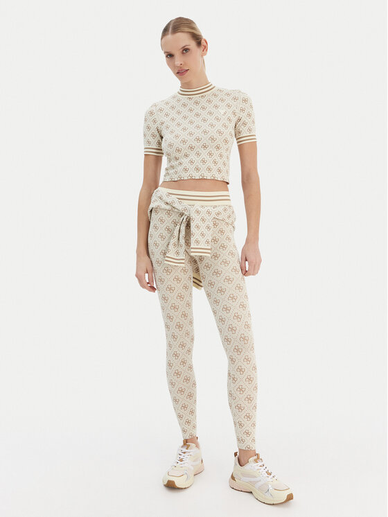 Guess Guess Majica V5BP07 K2000 Bež Slim Fit