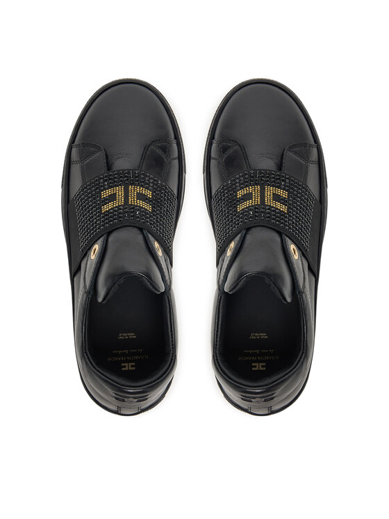 Elisabetta Franchi Elisabetta Franchi Sneakersy Low Cut Velcro F4A9-E0355-1251 S Czarny