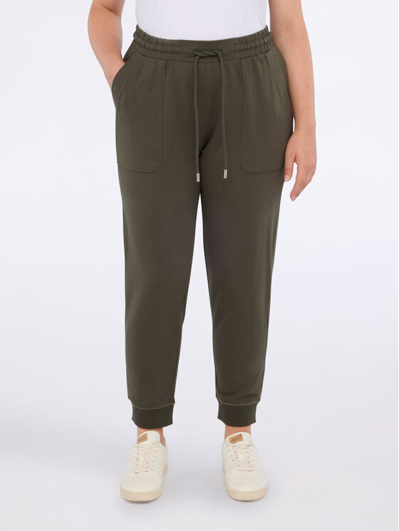 Fiorella Rubino Fiorella Rubino Pantaloni di tessuto P828L002185N035 Verde Regular Fit