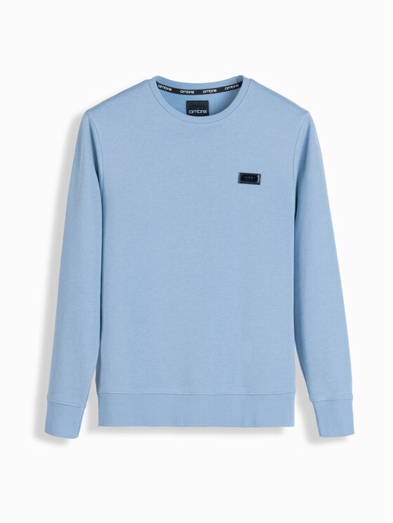 Ombre Ombre Mikina OM-SSNZ-0136 Modrá Regular Fit