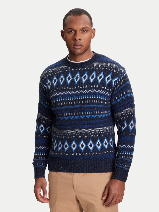 United Colors Of Benetton United Colors Of Benetton Pulover 1137K107V Albastru Regular Fit