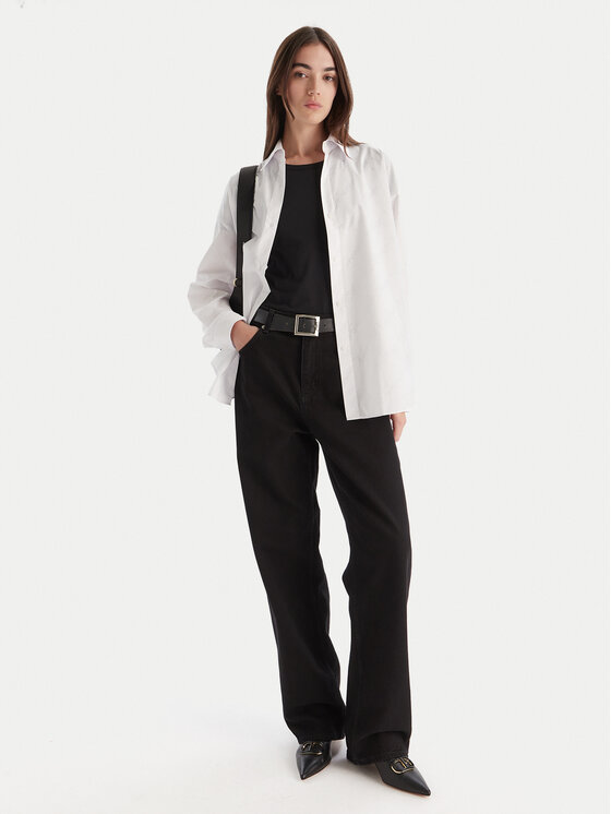 HUGO HUGO Риза Elisana_B 50548839 Бял Oversize