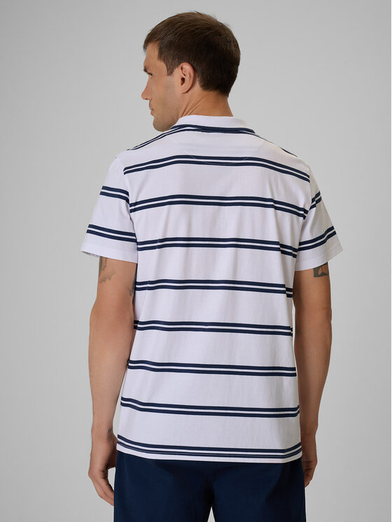 4F 4F Polo LAKESIDE ESCAPE Biały Regular Fit