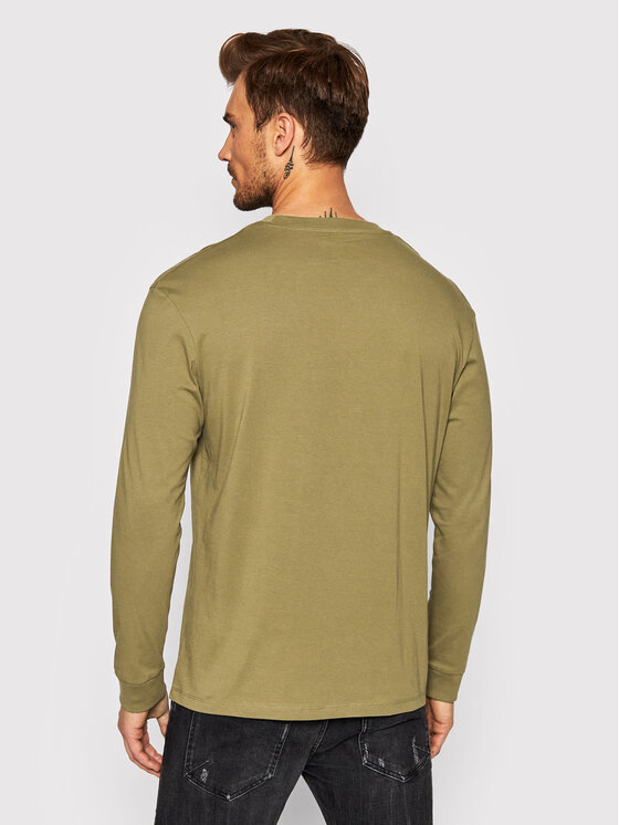 Longsleeve Worlds 12196539 Verde Relaxed Fit