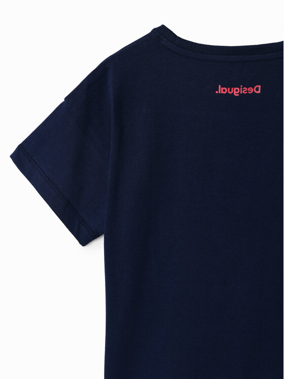 Desigual Desigual Póló 23SGTK20 Sötétkék Regular Fit