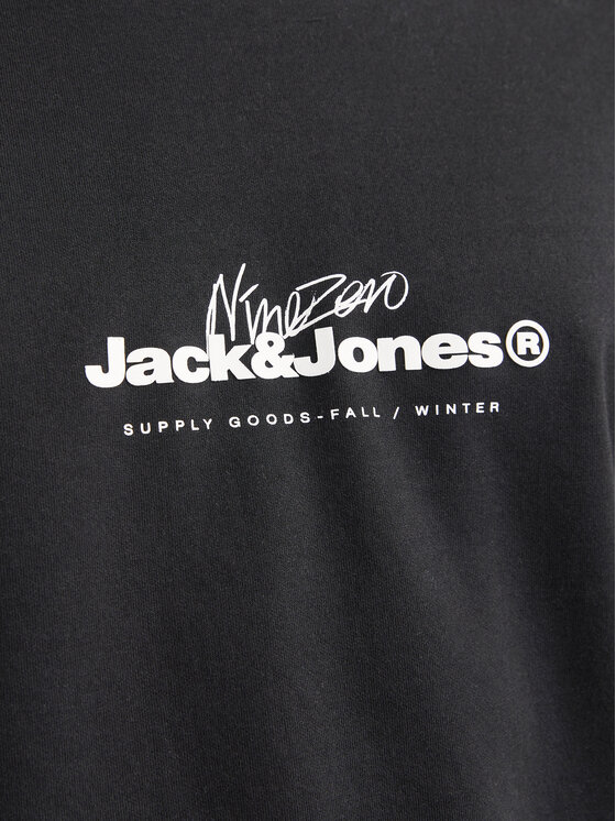 Jack&Jones Jack&Jones Majica dugih rukava Charlie 12265426 Crna Regular Fit