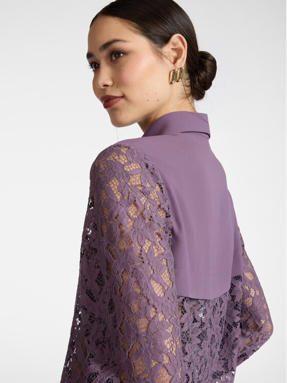 Elena Mirò Elena Mirò Camicia 5000P000315N0F9 Viola Regular Fit