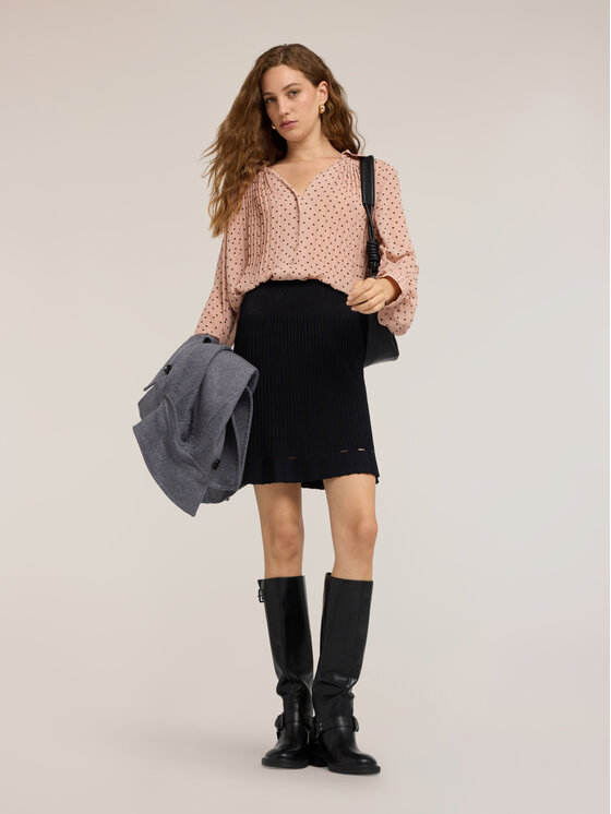 Motivi Motivi Spódnica midi 1614W000736N033 Czarny Flared Fit