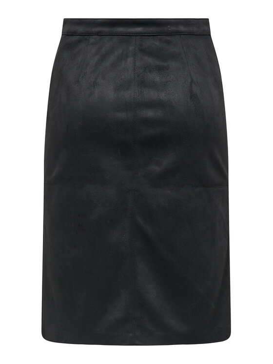 ONLY ONLY Suknja od imitacije kože Loline 15357433 Crna Regular Fit