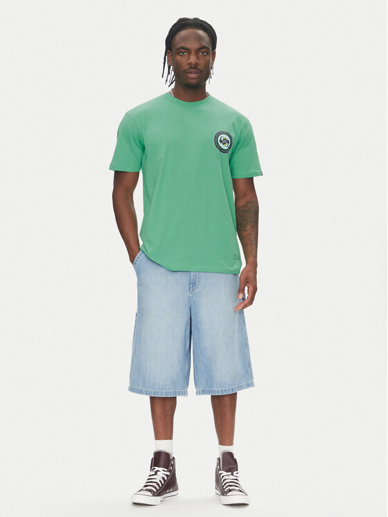 Quiksilver Quiksilver T-särk Circle Back Ss EQYZT08054 Roheline Regular Fit