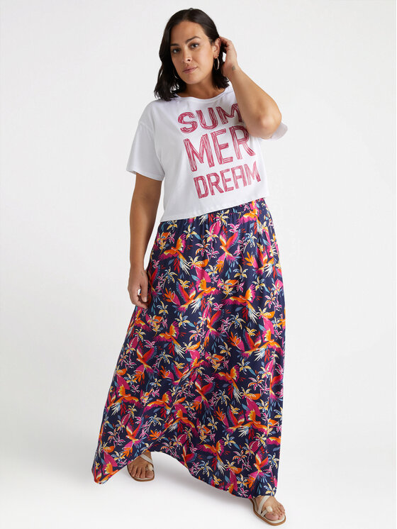 Fiorella Rubino Fiorella Rubino Spódnica maxi 1045L000503N0Z4 Różowy A-Line Fit