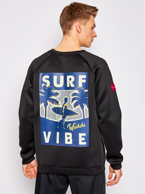 Felpa Surf Vibe Nero Regular Fit