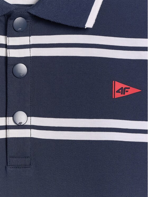 4F 4F Polo 4FRSS26TPTSM0898-31S Granatowy Regular Fit