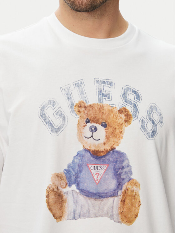 Guess Guess Majica M6YI75K5409 Bela Regular Fit