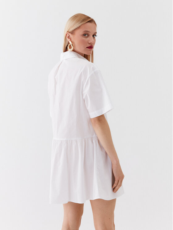 Patrizia Pepe Patrizia Pepe Φόρεμα πουκάμισο 2A2503/A9B9-W103 Λευκό Regular Fit