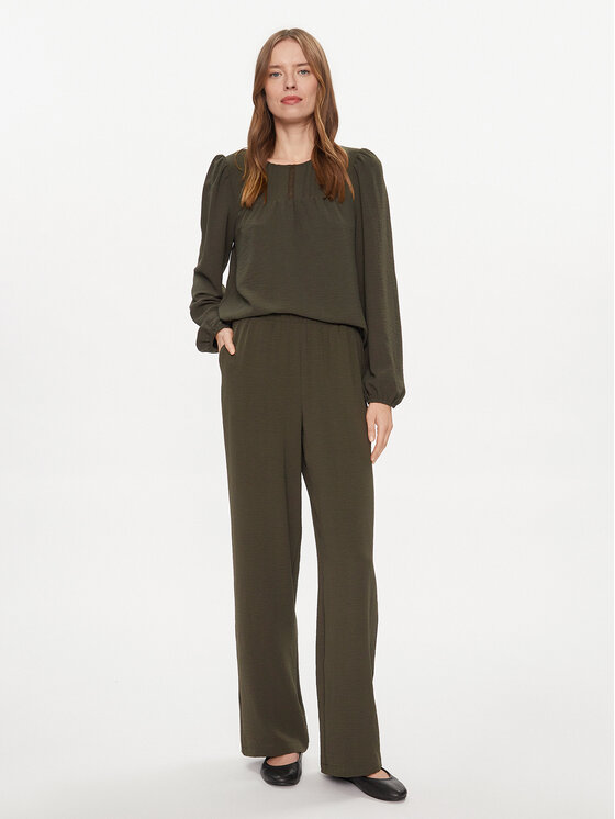 Vero Moda Vero Moda Medžiaginės kelnės 10302548 Pilka Loose Fit
