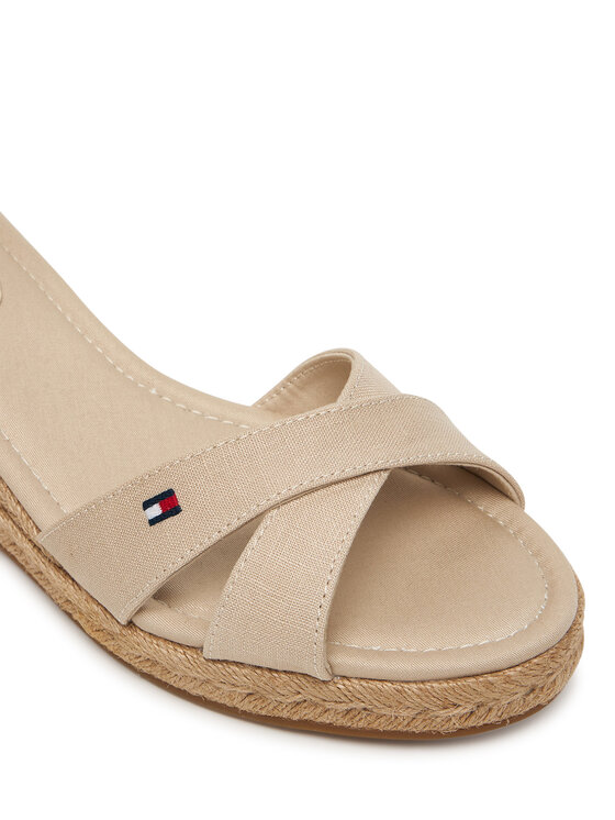 Tommy Hilfiger Tommy Hilfiger Espadrilles Mid Wedge Espad X Cross FW0FW09332 Bézs