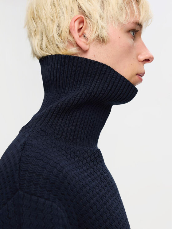 Selected Homme Selected Homme Rollkragenpullover 16094576 Dunkelblau Regular Fit