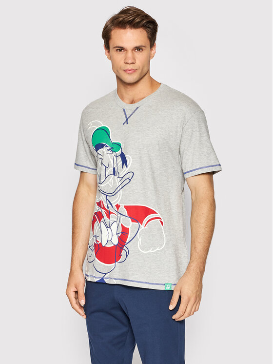 United Colors Of Benetton Тениска на пижама DISNEY 3BVX4M009 Сив Regular Fit
