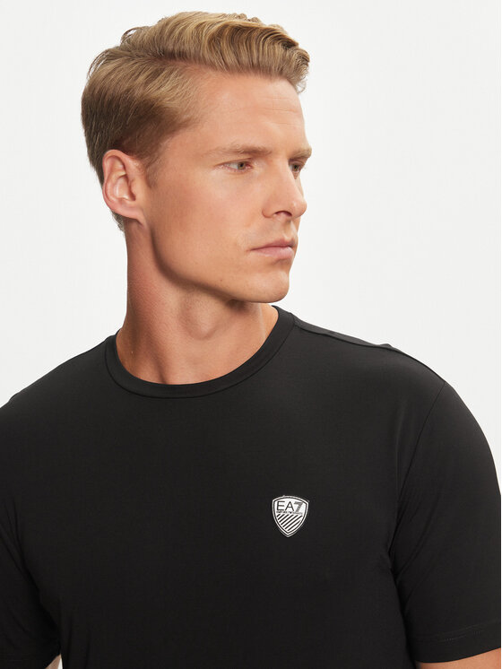 EA7 Emporio Armani EA7 Emporio Armani Tričko 8NPT16 PJRGZ 1200 Čierna Regular Fit