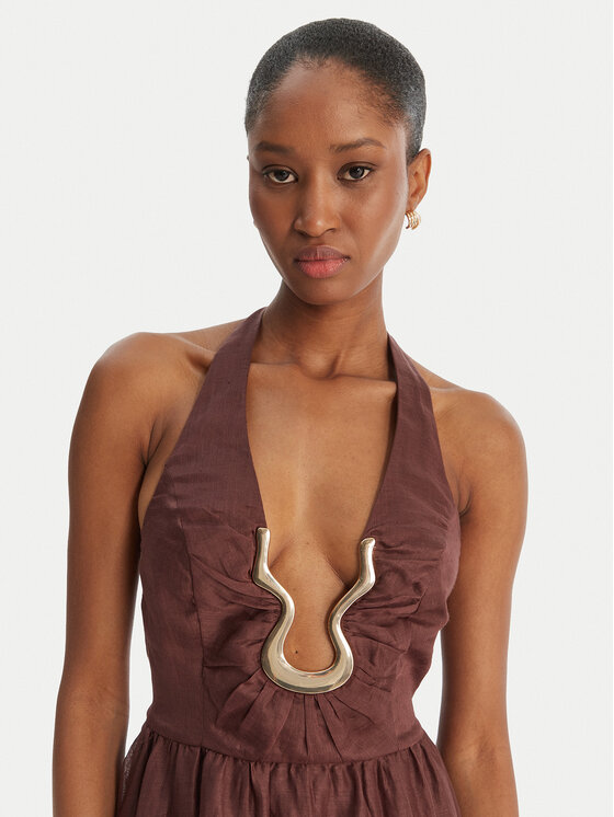 Bardot Bardot Kokteilikleit Cavarly 60361DB Pruun Regular Fit