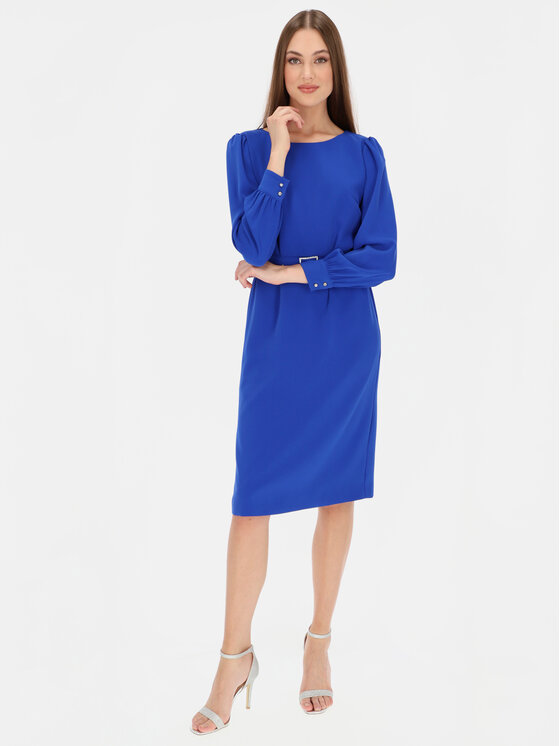 L’AF L’AF Sukienka elegancka Fabiana Niebieski Regular Fit